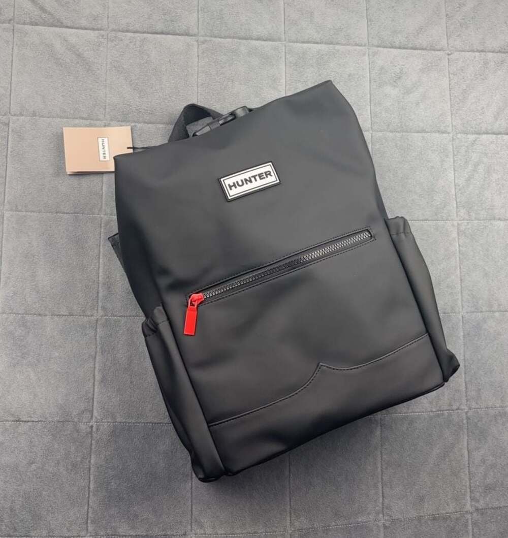 Hunter Original Topclip Rubberized Backpack Black
